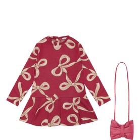Bow Jacquard Dress