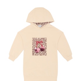 Sequin Cherry Hoodie Dress
