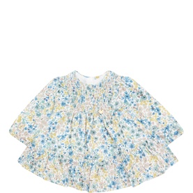 Velvet Floral Smocked Dress