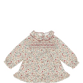 Floral Print Smocked Dress
