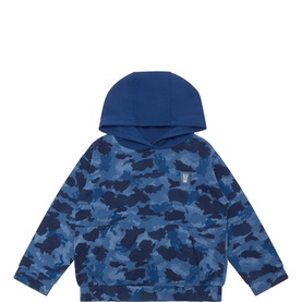 Logo Camo Print Hoodie
