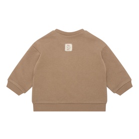 Mayoral Sweat Top in Opal, back view showing small woven label, ribbed cuffs and hem, 95% cotton blend