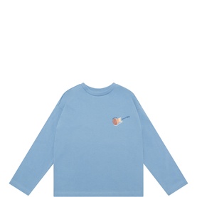 Tune Up Back Graphic Long-Sleeved Top