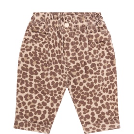 Leopard Print Micro Corduroy Trousers
