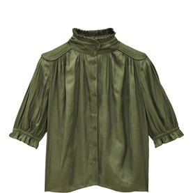 Camila Smocked Ruffle Blouse