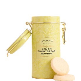 Lemon Zest Shortbread Rounds in Tin 150g