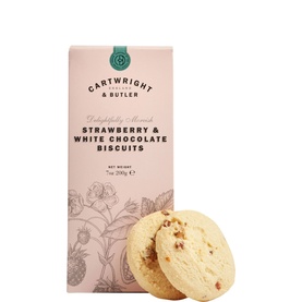 Strawberry and White Chocolate Biscuits in Carton 200g