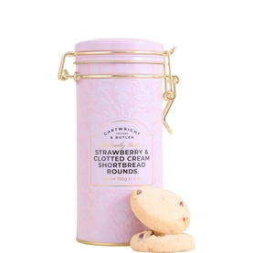 Strawberry and Clotted Cream Shortbreads in Tin 150g