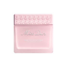 Dior Miss Dior body cream in pale pink embossed rectangular pot with silver script logo