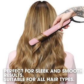 Gold Hair Straightener in Dusted Pink