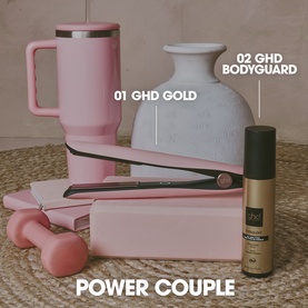 Gold Hair Straightener in Dusted Pink