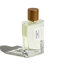 Goldfield & Banks Bohemian Lime Eau de Parfum, clear rectangular glass bottle with gold cap
