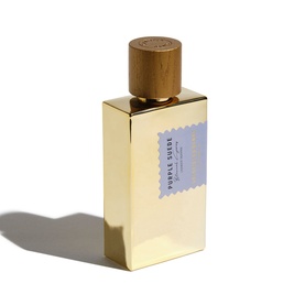 Goldfield & Banks EDP in gold rectangular bottle with wooden cap and pale blue label detail.