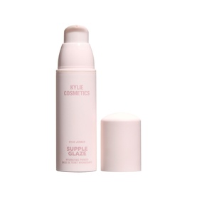 Kylie Cosmetics Supple Glaze Makeup Primer in pale pink pump bottle with detached cap, no shade variant