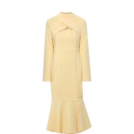 Kimora Cut-Out Fluted Dress