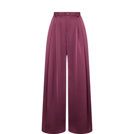 Satin Pleated Trousers