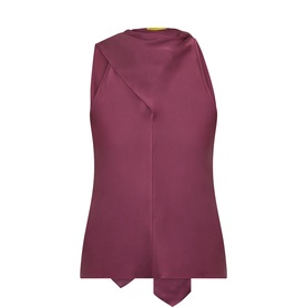 Satin Draped Halterneck Top