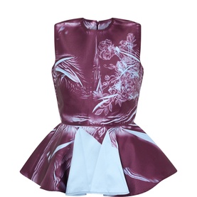 Floral Peplum Hem Top