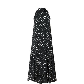 Polkadot Handkerchief-Hem Dress