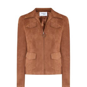 Suede Zip-Up Jacket