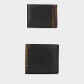 Leather Tartan Logo Wallet and Cardholder Gift Set