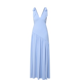 Cala Bow-Detail Plunge Dress