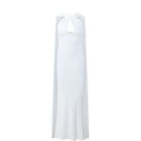 Rhoda Twist-Front Cape Dress