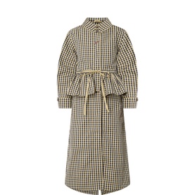 Myrtle Gingham Trench Coat