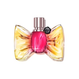 Viktor & Rolf Bonbon EDP in bow-shaped bottle with pink centre and amber-tinted glass, silver cap