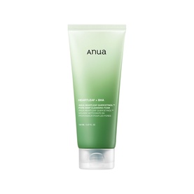 Anua Heartleaf BHA Pore Deep Cleansing Foam in green tube packaging, 200ml