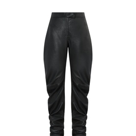 Jessa Leather Ruched Trousers