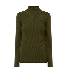 Logo Rib-Knit Turtleneck Sweater