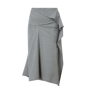 Draped Tailored Skirt