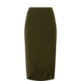 Rib-Knit Pencil Skirt