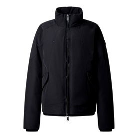 Moose Knuckles black casual jacket with funnel neck, centre zip fastening and side zip pockets