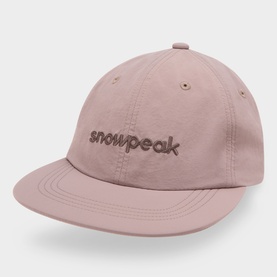 Snow Peak light brown cotton-nylon cap with tonal embroidered logo to front, structured brim and six-panel crown