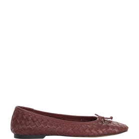 Heat Woven Leather Ballet Flats