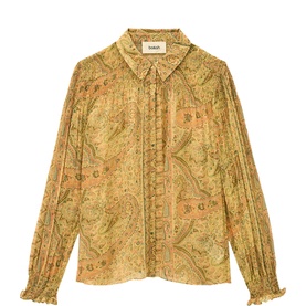 Cleo Pasisley Ruffle Shirt