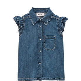 Yoyo Frilled Denim Shirt