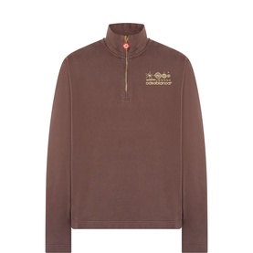 Code De Civilisation Half-Zip Logo Sweatshirt
