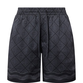 Monogram Silk Shorts