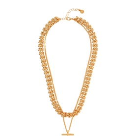 Layered T-Bar Necklace