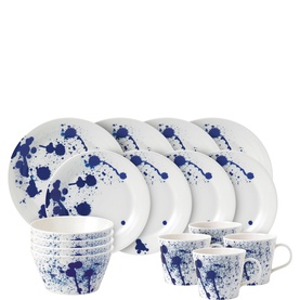 1815 Pacific Blue Splash 16-Piece Dinnerware Set