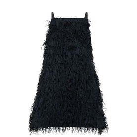 Kalla Feather-Effect Mini Dress