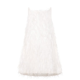 Kalla Feather-Effect Mini Dress