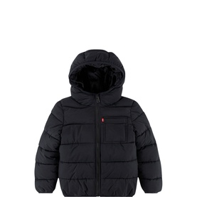 Logo Tag Medium Hooded Puffer Jacket