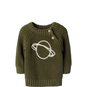 Planet Embroidery Knitted Sweater