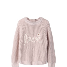 Love Embroidery Knitted Sweater