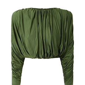 Gathered Jersey Blouse
