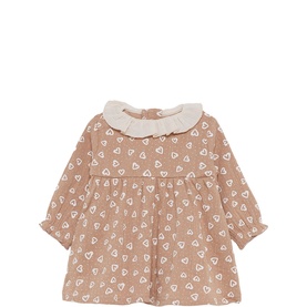 Ruffle Heart Print Dress